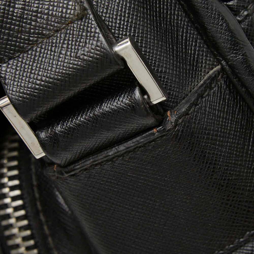 PRADA Black Leather Saffiano Messenger Shoulder Bag - Picture 9 of 16
